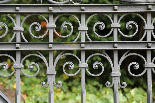 Parkta metal kıvırcık çit