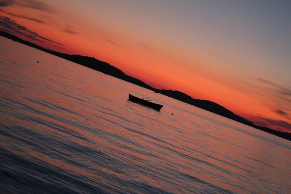 Tramonto Sul Mare Adriatico — Foto Stock