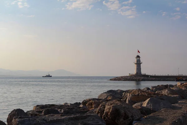 Alanya Türkiye Deniz Feneri — Stok fotoğraf