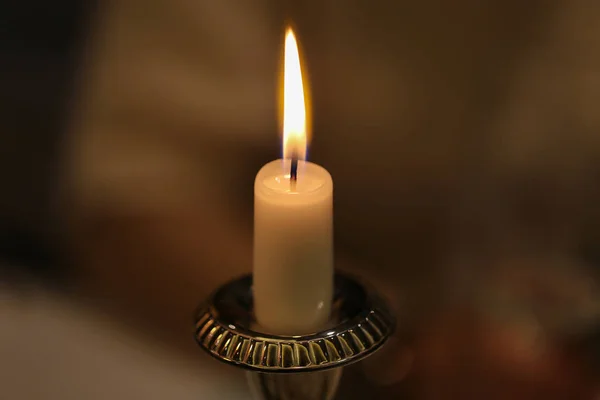 Burning Candles Burning Candles Blurred Background — Stock Photo, Image