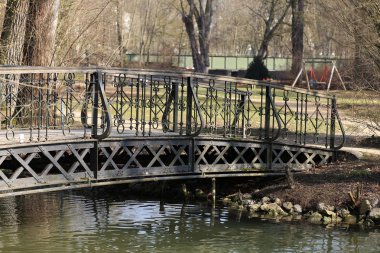 Parkta yayalar için güzel köprüler