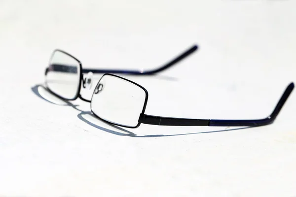 Óculos Leitura Mesa — Fotografia de Stock