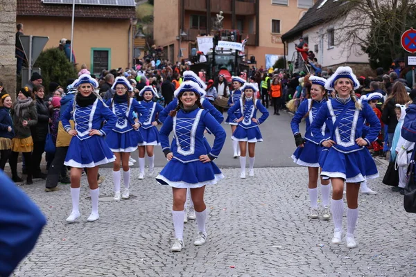 Laudenbach Main Tauber Kreis Alemania Febrero 2020 Carnaval Laudenbach Sus — Foto de Stock