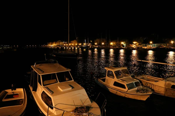 Fishing Boats Port Night — Stock Photo, Image