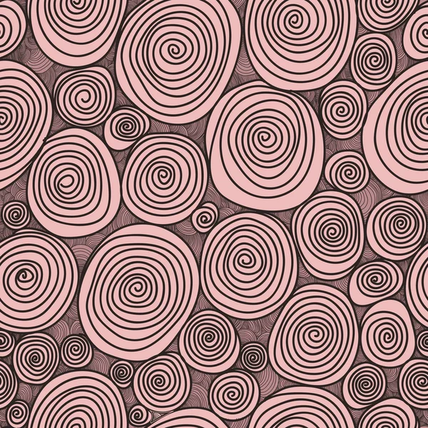 Abstrakte nahtlose Blume, mit Locken Vektorstruktur gezeichnet. Tapete — Stockvektor