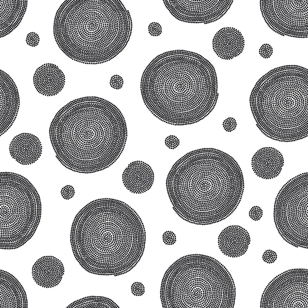 Nahtlose Punktmusterspiralform. gefolgt von Mosaik, Lärm, Geom — Stockvektor