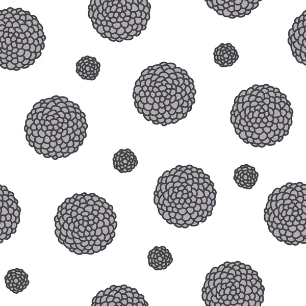 Nahtlose Struktur von Kreisen, Blumen. die unregelmäßige geometrische Form — Stockvektor