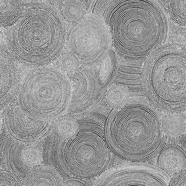 Patrón espiral de puntos sin costura. Grungy movimiento circular mosaico, nois — Vector de stock