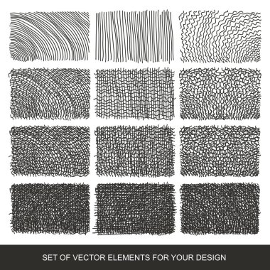 Çizim degrade doku fırçalar ayarlayın. Soyut tasarım çizilmiş