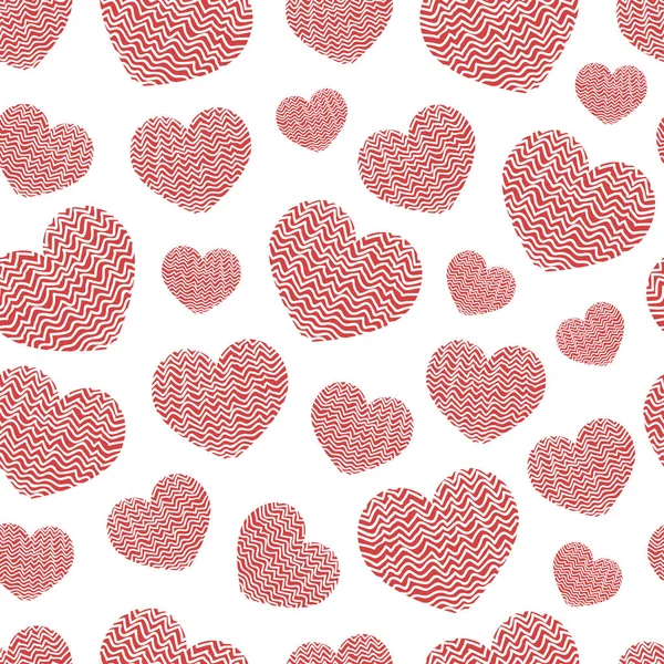 추상 기하학적 패턴 심장입니다. 로맨틱 발렌타인의 날 테마 — 스톡 벡터