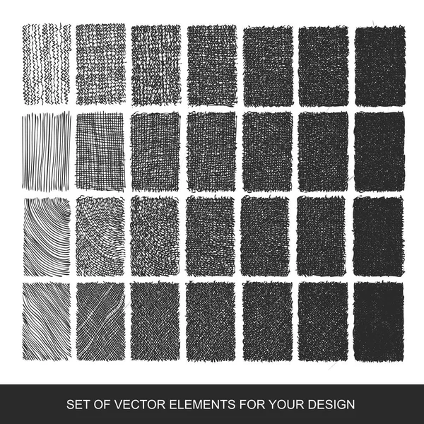 Definir pincéis de textura gradiente de desenho. Desenho abstrato desenhado à mão —  Vetores de Stock