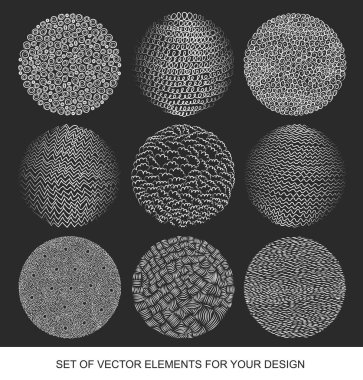 Elle çizilmiş grunge, degrade doku ve fırçalar. Sanatsal vecto