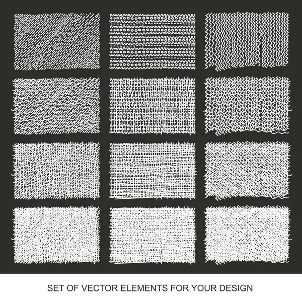 Establecer pinceles de textura de gradiente de dibujo. Diseño abstracto dibujado a mano — Archivo Imágenes Vectoriales
