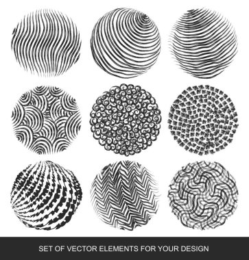 Dizi el çizilen şekilleri karalamak, grunge, vektör tasarım öğesi