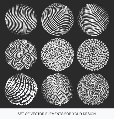 Dizi el çizilen şekilleri karalamak, grunge, vektör tasarım öğesi