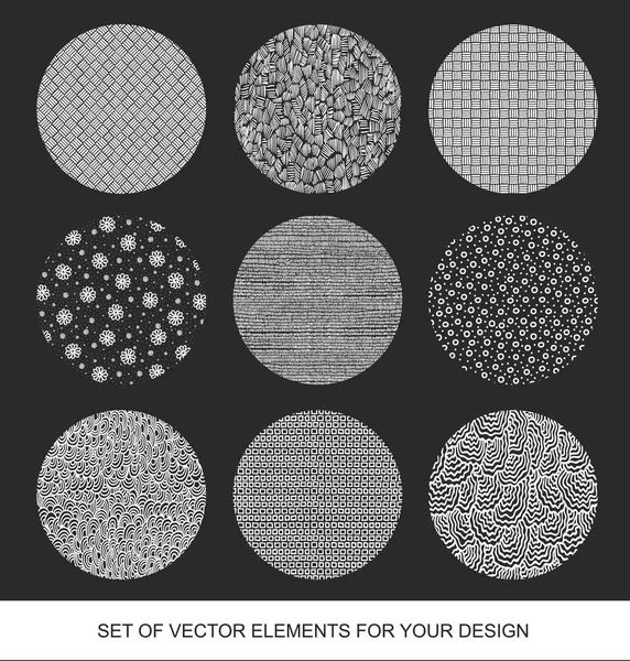 Coleção de texturas, pincéis, gráficos, elemento de design. Mão - — Vetor de Stock