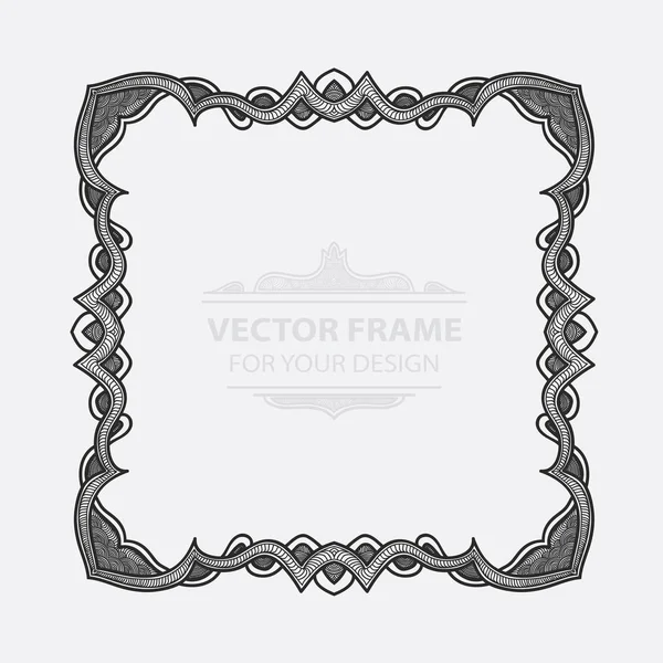 Vintage vector set retro frame, tarjetas. Grabado floral real de — Vector de stock