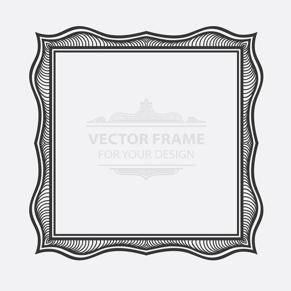 Vintage vector set retro frame, cards. Floral royal engraving de — Stock Vector