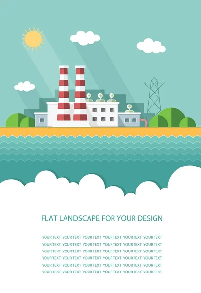 Infografika budynek manufaktury przemysłu. Fabryk produkujących o — Wektor stockowy