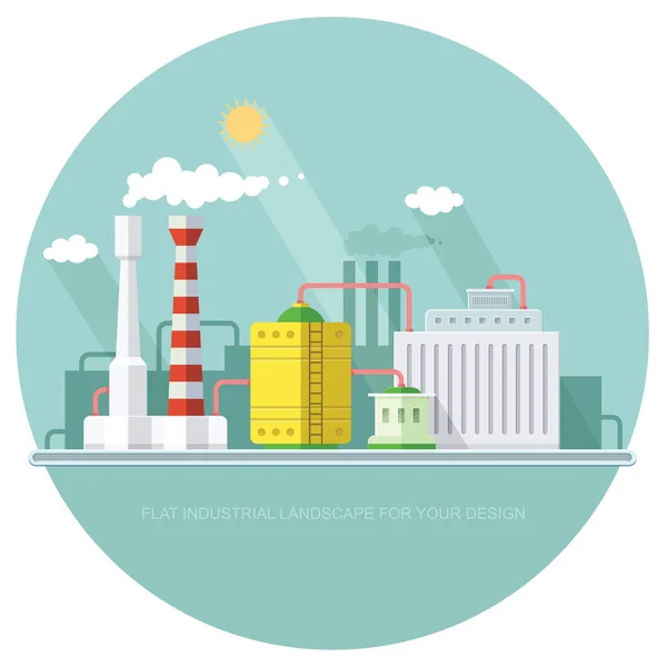 Sanayi Fabrikası binası. Üreten fabrikaların petrol ve gaz, 