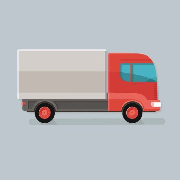 Σύγχρονη petite φορτίου φορτηγού ρυμουλκούμενο εύκολο να επεξεργαστείτε το πρότυπο διάνυσμα μου — Διανυσματικό Αρχείο