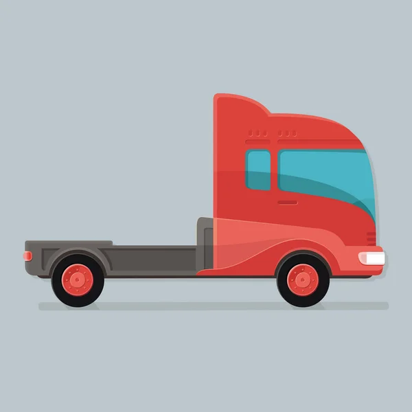 Moderne lading vrachtwagen Trailer gemakkelijk te bewerken van vector sjabloon geïsoleerd — Stockvector