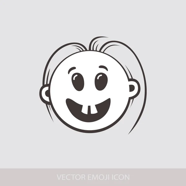 Emoticon Gráfico. Coleção de Emoji. Ícones de sorriso. Vec isolado — Vetor de Stock