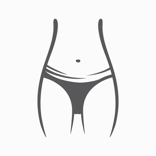 Sexy Fitness-Figur eines Mädchens. Intimhygiene, Vektor Lady posiert. schönen elastischen Arsch in kurzen Hosen. gezeichnete Grafiken für Design, Hintergrund — Stockvektor