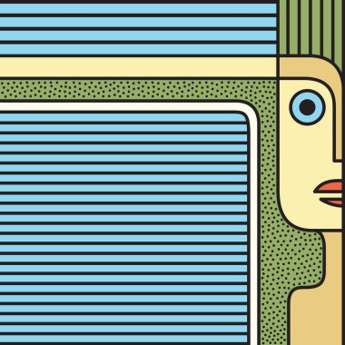 Vektör soyut doku tasarım, parlak poster, afiş. Festival arka planda Neo Memphis tarzı renkli dekoratif duvar kağıdı illustratio