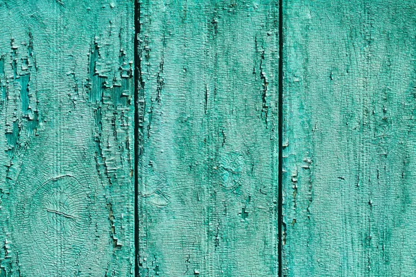 Textura de madeira vintage antiga. Uma parede pintada de verde e azul. Tinta rachada. Grunge fundo colorido para o projeto. Foto stock — Fotografia de Stock