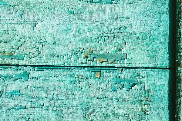 Antik antika ahşap doku. Boyalı yeşil, mavi duvar. Kırık boya. Grunge tasarım için arka plan renkli. Stok fotoğraf — Stok fotoğraf