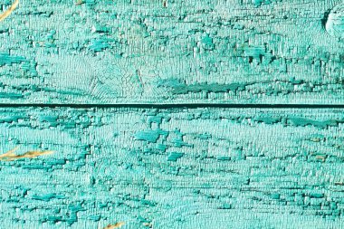 Antik antika ahşap doku. Boyalı yeşil, mavi duvar. Kırık boya. Grunge tasarım için arka plan renkli. Stok fotoğraf