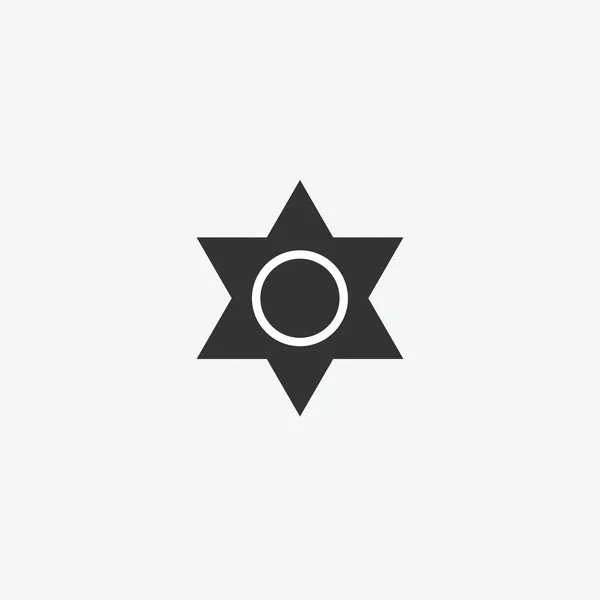 Star isoliert flache Web-Handy-Symbol. Vektor abstrakte geometrische, grafische Illustration. Schriftzug — Stockvektor
