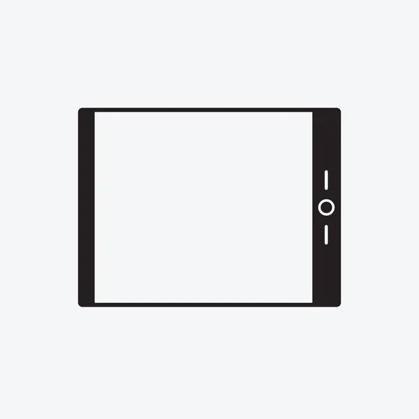 Icône tablette graphique, smartphone. Pictogramme noir et blanc pour la conception web. Illustrations vectorielles plates, logo — Image vectorielle