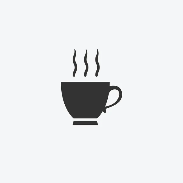 Xícara de café, chá isolado web plana ícone móvel. Ilustração gráfica vetorial. Logotipo, logótipo — Vetor de Stock