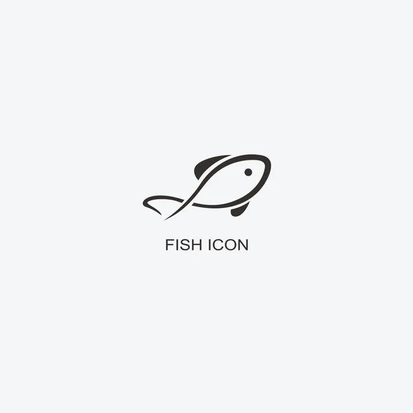 Ryby logo szablonu projektu. Ikona seafood Restaurant — Wektor stockowy