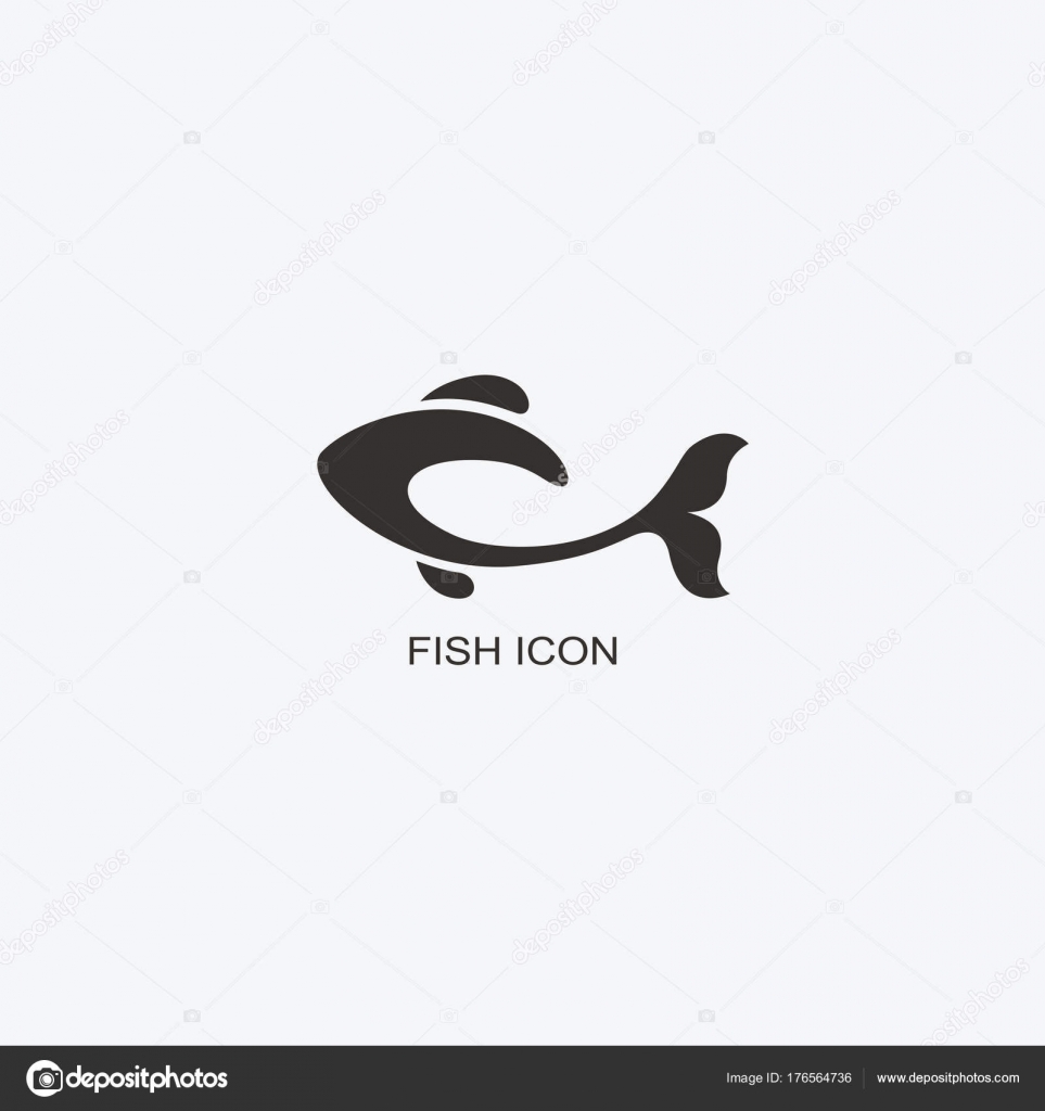 Fish Logo Template For Design Icon Of Seafood Restaurant Stock