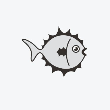 Balık logo tasarım şablonu. Deniz ürünleri Restoran simgesi