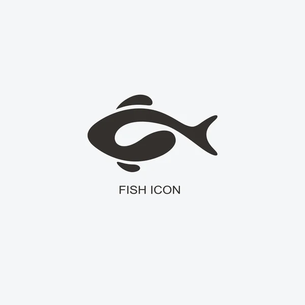 Modelo de logotipo de peixe para design. Ícone do restaurante de frutos do mar. Illus. — Vetor de Stock