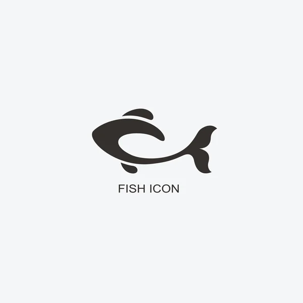 Modelo de logotipo de peixe para design. Ícone do restaurante de frutos do mar — Vetor de Stock