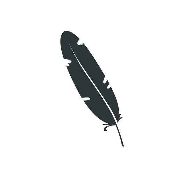 Feather vector pictogram geïsoleerd op een witte achtergrond. Pen voor kalligrafie en design. Grafische afbeelding — Stockvector