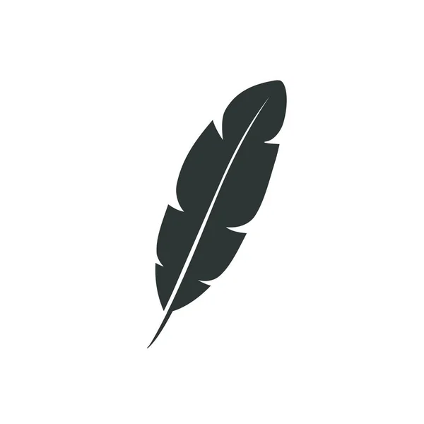 Иконка вектора перьев выделена на белом фоне. Ручка для каллиграфии и дизайна. Графическая иллюстрация — стоковый вектор