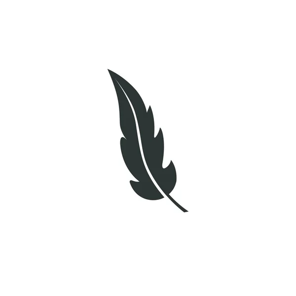 Иконка вектора перьев выделена на белом фоне. Ручка для каллиграфии и дизайна. Графическая иллюстрация — стоковый вектор