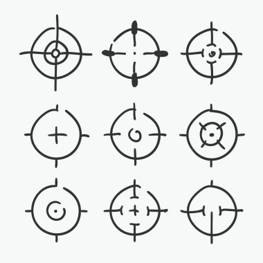 Hedefler ve hedef farklı simge kümesi. Hedef ve amaç, t