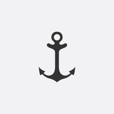 Çapa amblemi. Şablon denizci simgesi. Deniz sembol sembolü. Bir yat kulübü, seyahat acentası vektör Illustration. seyahat Tema. Grafik logo, logo tasarımı için