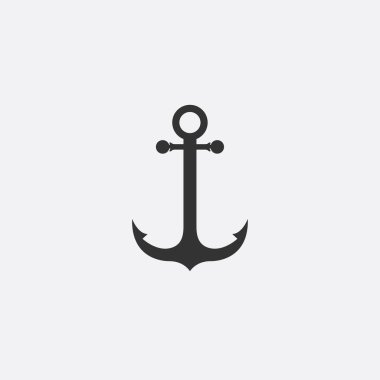 Çapa amblemi. Şablon denizci simgesi. Deniz sembol sembolü. Bir yat kulübü, seyahat acentası vektör Illustration. seyahat Tema. Grafik logo, logo tasarımı için