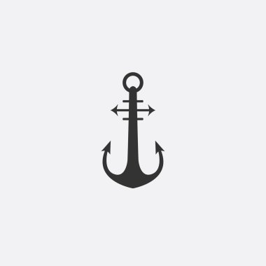 Çapa amblemi. Şablon denizci simgesi. Deniz sembol sembolü. Bir yat kulübü, seyahat acentası vektör Illustration. seyahat Tema. Grafik logo, logo tasarımı için