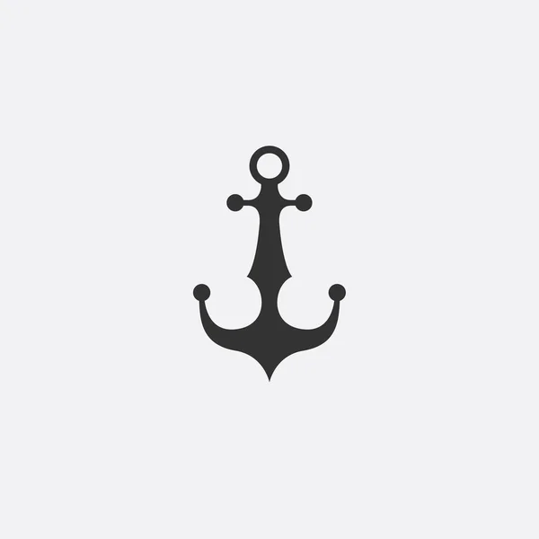 Um emblema de âncora. Modelo marinheiro ícone. Símbolo marinho. Ilustração vetorial de um clube de iate, agência de viagens. tema de viagem. Logotipo gráfico, logotipo para design — Vetor de Stock