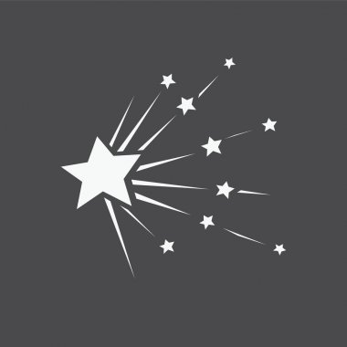 Sabit yıldız kümesi farklı kuyrukları ile vektör. Kayan yıldız kökenli izole. Göktaşları ve kuyruklu yıldızlar simgeleri. Web tasarım için grafik illüstrasyon