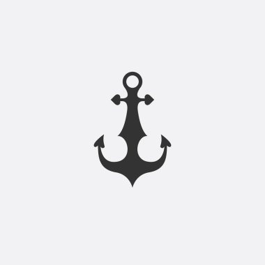 Çapa amblemi. Şablon denizci simgesi. Deniz sembol sembolü. Bir yat kulübü, seyahat acentası vektör Illustration. seyahat Tema. Grafik logo, logo tasarımı için